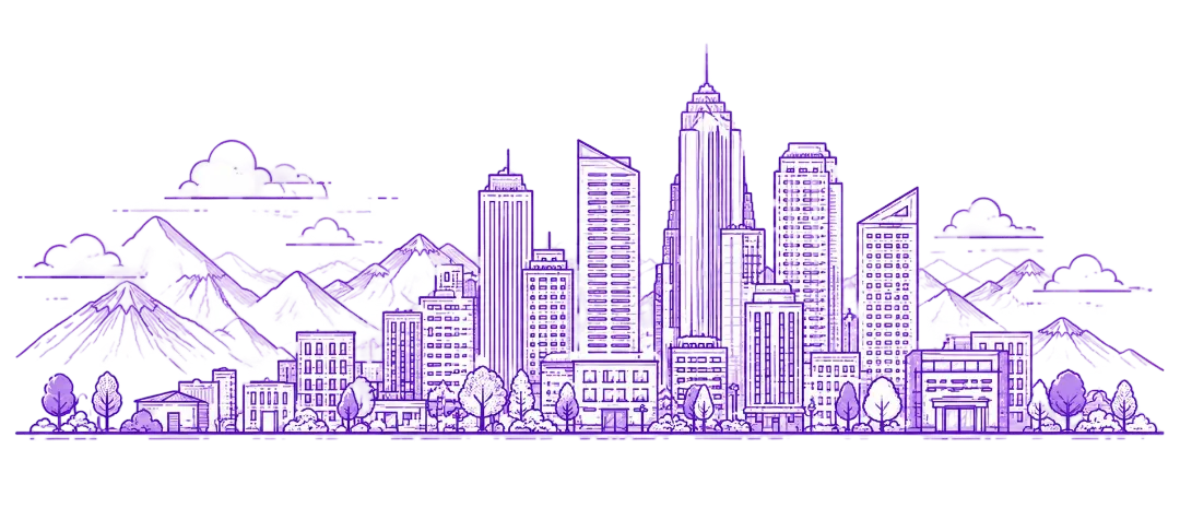 Ilustración del skyline de Medellín